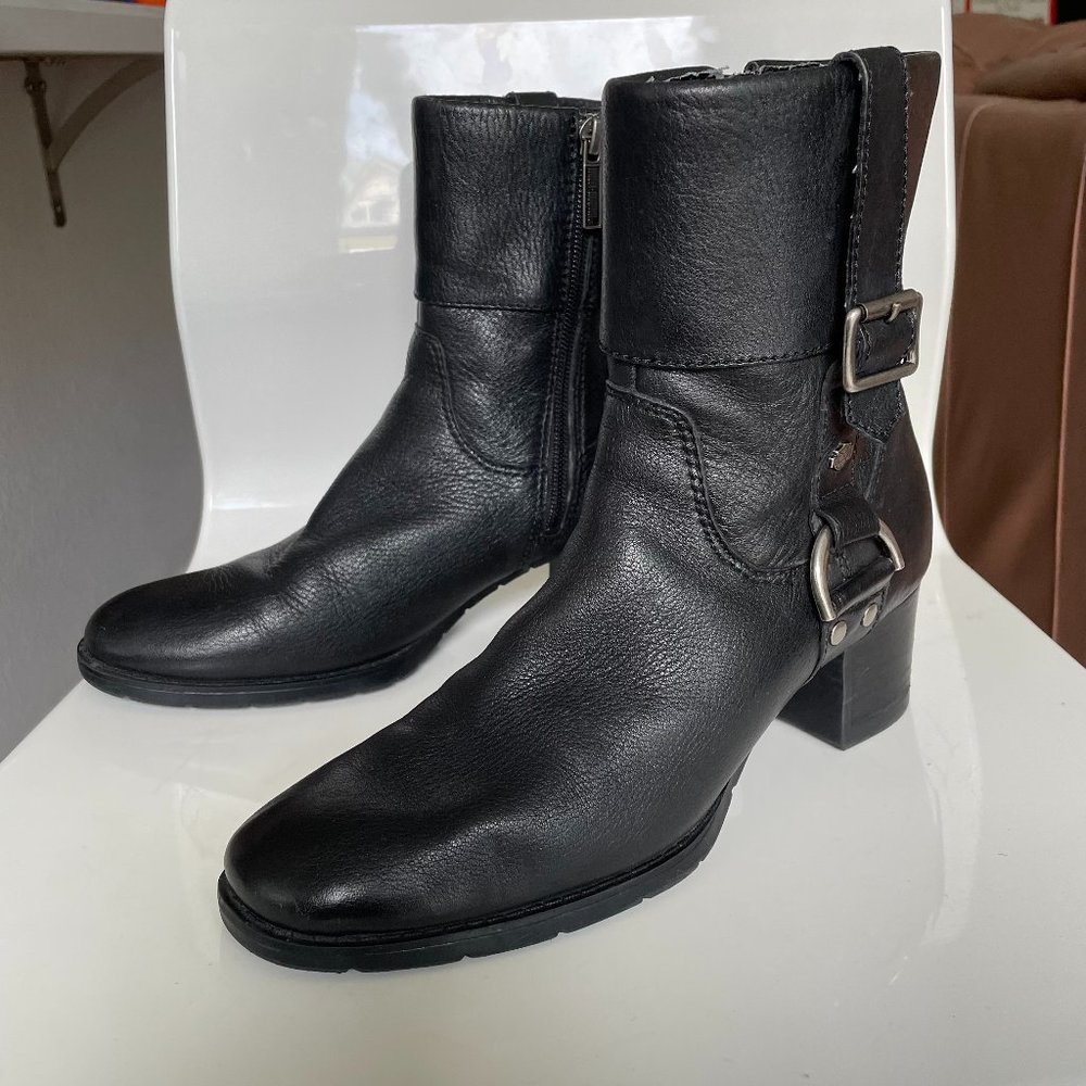 Harley Davidson short boots black leather